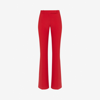 Alexander Mcqueen Narrow Bootcut Trousers In Lust Red