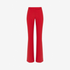 Alexander Mcqueen Flared Tailored Trousers In Lust Red