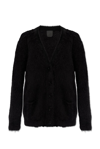 GIVENCHY GIVENCHY LOGO PLAQUE KNIT CARDIGAN