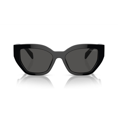 Prada Eyewear Butterfly Frame Sunglasses In Black