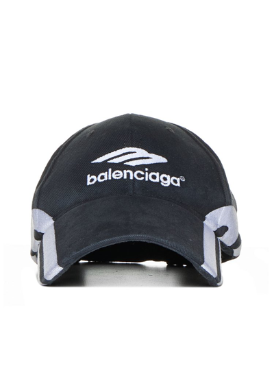 Balenciaga 3b Sports Icon Cap In Faded Black,white