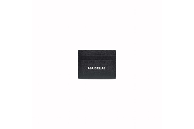 Pre-owned Balenciaga Cash Card Holder Black