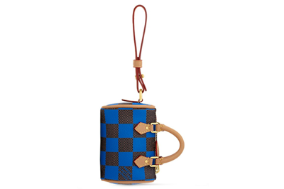 Pre-owned Louis Vuitton Damier Pop Mini Speedy Bag Charm Blue