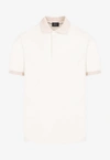 Brioni Men's Cotton Polo Shirt In Cream