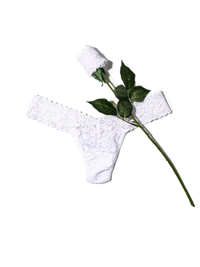Hanky Panky Signature Lace Low Rise Thong Rose White