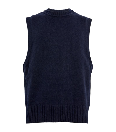 Rohe Wool-cashmere Sweater Vest In Navy
