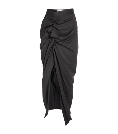 Vivienne Westwood Ruched Panther Maxi Skirt In Black