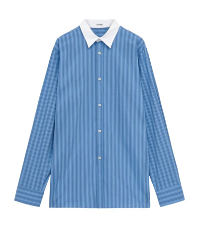 Loewe Striped Shirt In Blue