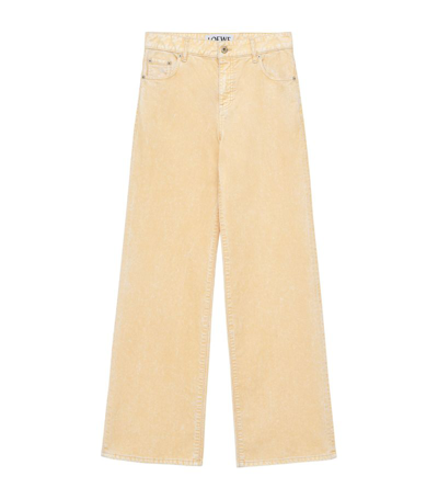 Loewe Baggy Jeans In Yellow