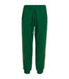 LANVIN EMBROIDERED-TAPE CURB SWEATPANTS