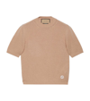 GUCCI CASHMERE GG SHORT-SLEEVE SWEATER