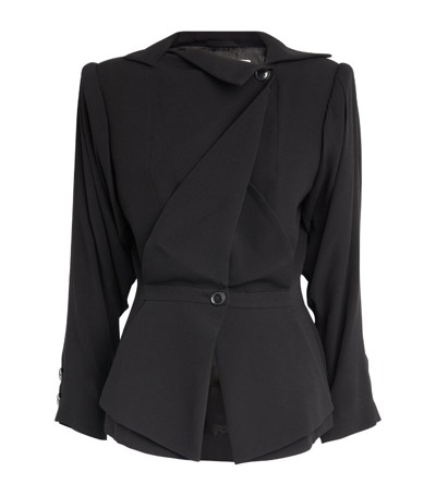 Vivienne Westwood Wool Asymmetric Natalia Jacket In Black