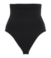 Skims Sculpting High-rise Stretch-woven Briefs In Onyx