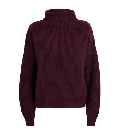 Isabel Marant Ribbed Brooke Sweater In Purple