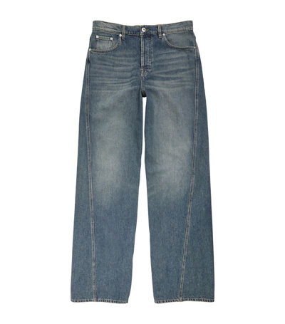 Lanvin Twisted-seam Jeans In Blue