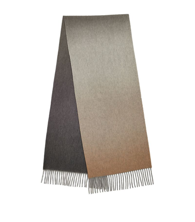 Begg X Co Cashmere Nuance Ombre Scarf In Grey