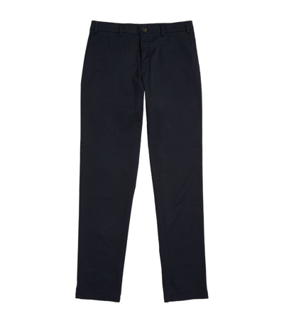 Canali Stretch-cotton Chinos In Navy