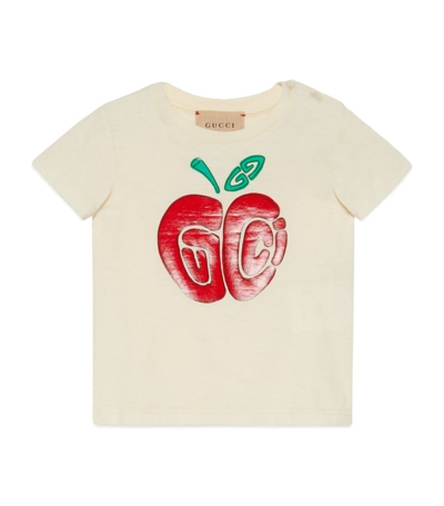 Gucci Babies' Printed Cotton Jersey T-shirt In White