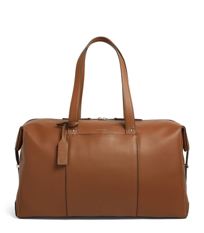 Paul Smith Leather Holdall In Brown