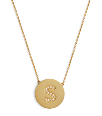 Jennifer Meyer Yellow Gold And Diamond Alphabet S Necklace