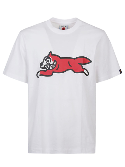 Icecream Mens White Running Dog Graphic-print Cotton-jersey T-shirt