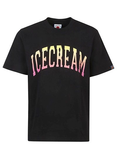 Icecream College-logo Cotton-jersey T-shirt In Black