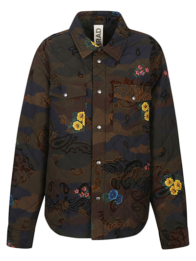 KONRAD OTTO CAMOUFLAGE PRINT QUILTED JACKET