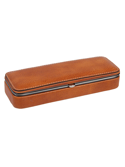 F. Hammann Leather Cigar Case In Brown