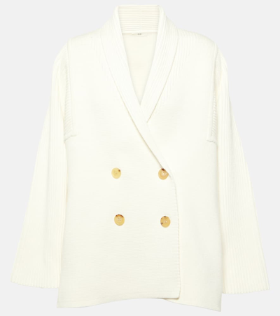 Co Oversized Tton-blend Cardigan In White
