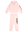 Moschino Cotton-blend Jersey Tracksuit In Pink