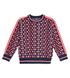 BALMAIN MONOGRAM CREWNECK COTTON SWEATER