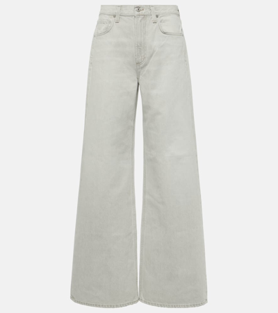 Citizens Of Humanity Paloma Mid-rise Wide-leg Jeans In Grey