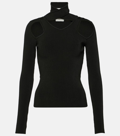 Coperni Cutout-detail Knitted Top In Black