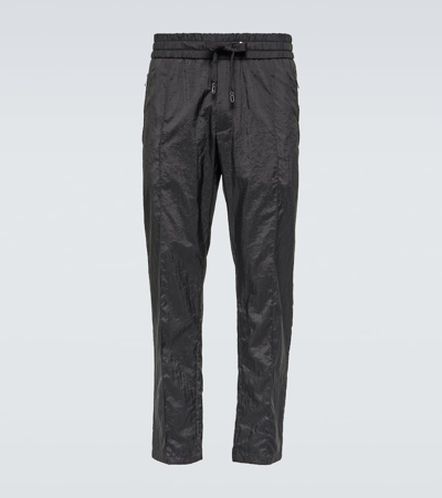 Dolce & Gabbana Mid-rise Slim Trousers In Black