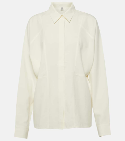 Totême Silk Shirt In White