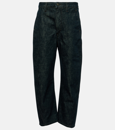 Lemaire Twisted High-rise Straight Jeans In Blue