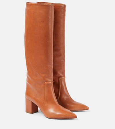 Paris Texas Anja Leather Knee-high Boots In Brown