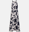 BRUNELLO CUCINELLI FLORAL COTTON MIDI DRESS