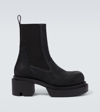 RICK OWENS BEATLE LEATHER ANKLE BOOTS