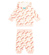 KENZO BABY COTTON JERSEY HOODIE AND SWEATPANTS SET