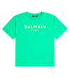 Balmain Logo Cotton Jersey T-shirt In Green
