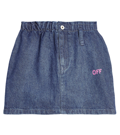 Off-white Kids' Denim Skirt In Blue