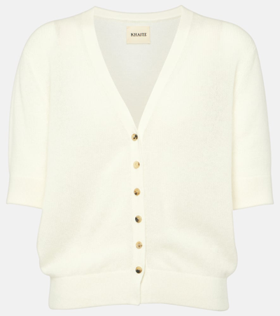 Khaite Dianna Cashmere-blend Cardigan In White