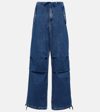 Dion Lee Parachute Mid-rise Wide-leg Jeans In Blue
