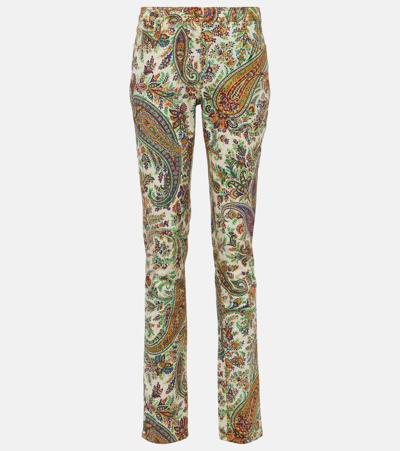 Etro Paisley High-rise Slim Jeans In Multicoloured