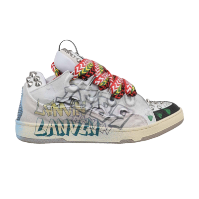 Pre-owned Lanvin Wmns Curb Sneakers 'graffiti' In White