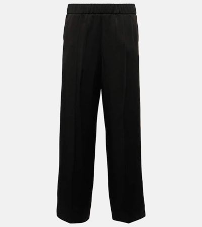 Jil Sander High-rise Flared Trousers In Black
