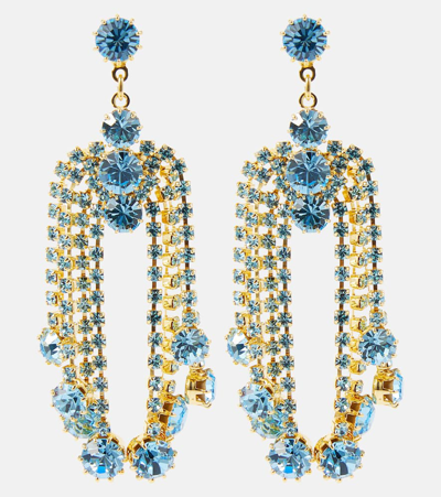 Magda Butrym Crystal Cascade Drop Earrings In Blue