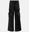 Off-white Off White "satin Toybox" Cargo Trousers In Black