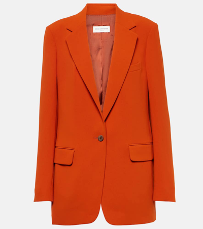 Dries Van Noten Rust Single -breasted Blazer In Red